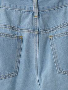 GlowEve Women's Casual Cashew Flower Embroidered Top And Jeans Set, Summer - Blue - View 11