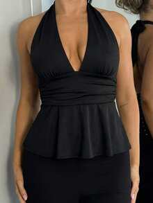 Bethéva 万圣节女式露背吊带黑色娃娃背心 - 彩色 - 查看 3