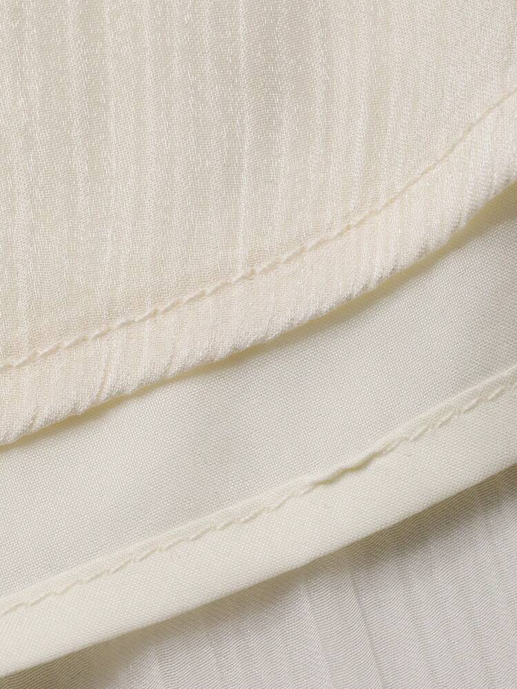 Tween Girl Solid Color Patchwork Sequin V-Neck Long Sleeve Dress