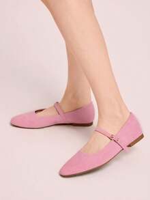 CUCCOO DOLLMOD Sepatu Flat Wanita Kasual Serbaguna untuk Perjalanan Sehari-hari, Cocok untuk Natal dan Musim Semi. - Merah Jambu. - View 3