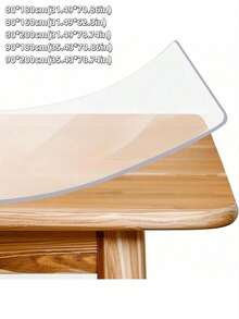 1.5mm/0.06in Thick Clear Surface Protective Pad, Suitable For Restaurant, Kitchen, Office, Coffee Table - Fits Modern And Traditional Decor Styles - Easy To Clean, Multipurpose Tablecloth, Dining Table Cover - White - View 10