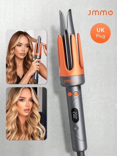 JMMO HAIR One-Touch Instant Hair Curler, Electric Automatic Curling Iron, 32mm Large Wave Curls, 4 Adjustable Temperatures, Fast Heating & 2-Way Rotation, Auto Shut-Off, Anti-Scald, Curly Hair For Hair Styling Graduation Birthday Holiday Graduation Birthday Holiday Holiday Summer Fall Autumn Women Makeup Cosmetic Wedding Party Beach Travel Camping Outdoors School Campus, Easy To Use-UK Plug