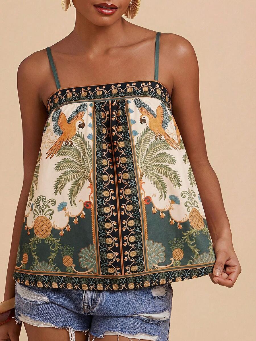 Travachic 热带印花休闲吊带背心 - 彩色 - 查看 1