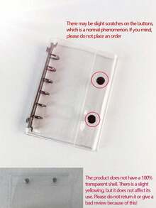 A7 透明便携式文件夹，采用双按扣设计，可存储精美照片，可用作相册，省钱，文具，笔记本，贴纸书，办公用品，学校用品，返校 - 彩色 - 查看 31