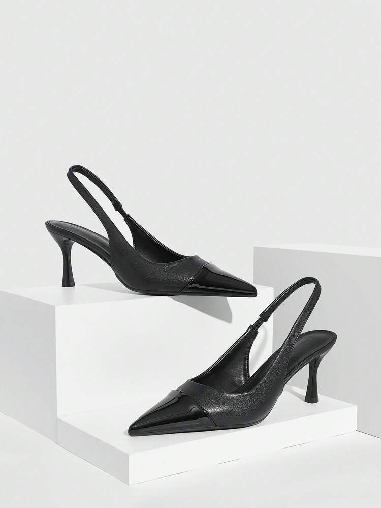 CUCCOO SZL Women's Pointed Toe Buckle Design Fashionable High Heels, Versatile For Daily Wear Spring Shoes