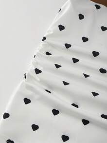 GlowEve Women's Heart Print Pleated Casual Tank Top - Multicolor - View 4