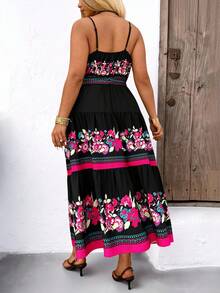 Breezaya Rochie tip camisol elegantă, cu talie înaltă, stil casual, mărime mare, pentru femei, primăvară/vară - Multicolor - Vizualizare 2