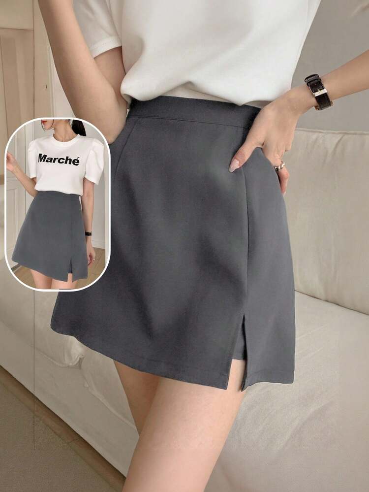 Split Hem Skort