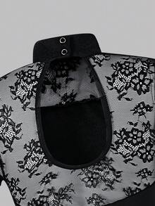 Áo liền quần thể thao cho bé gái tuổi teen, phù hợp cho múa ba lê, đi học, tập luyện tại trường, tập huấn, thi đấu và mặc thường ngày. Thiết kế tay dài bằng vải lưới co giãn thời trang, thoải mái và đàn hồi. - màu đen - Xem 5