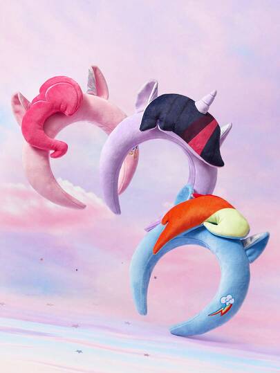 My Little Pony X SHEIN 1 Piece Cute Pony Headband, Cute Design, Three-Dimensional Shape, Suitable For Wearing Over 12 Years Old, Blue.