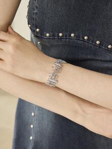 MOTF PREMIUM Pulsera de cadena trenzada hueca - K blanco - Ver 3