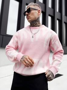 Artur Kramer 男士圆领长袖毛衣，秋冬款 - 淺粉色 - 查看 5