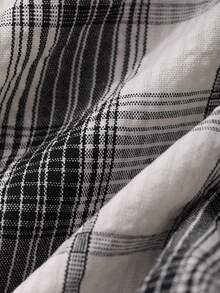 Dazy Kids 少女格子长袖单排扣休闲衬衫 - 黑與白 - 查看 11