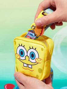 SpongeBob SquarePants | SHEIN 1 Set Of Cartoon Pattern Printed Pet Travel Straps And Leash Sets, A Variety Of Sizes To Choose From, And The Length Of The Strap Can Be Adjusted, Suitable For Cats And Dogs - Yellow - View 3