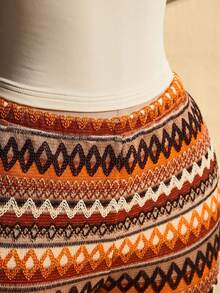 SHEIN ICON Plus Size Colorful Striped Casual Shorts For Beach Vacation - Multicolor - View 7