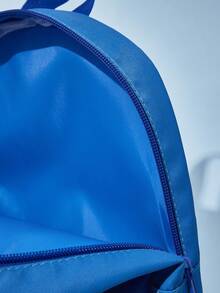 SHEIN | PAW Patrol 1pc Cute Cartoon Rubble, Skye, Chase Pattern Mini Polyester Backpack With Adjustable Shoulder Strap, Back To School - Blue - View 6