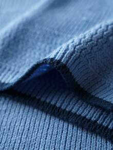 Airaco Áo khoác cardigan ngắn dáng suông, tối giản, phối nhiều mảnh vải, thích hợp cho mùa xuân/hè. - Màu xanh lam - Xem 7