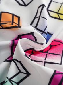 Tetris™ X SHEIN 3pcs Men's Boxer Briefs With Digital Cube Print & Elastic Waistband - Black and White - View 8