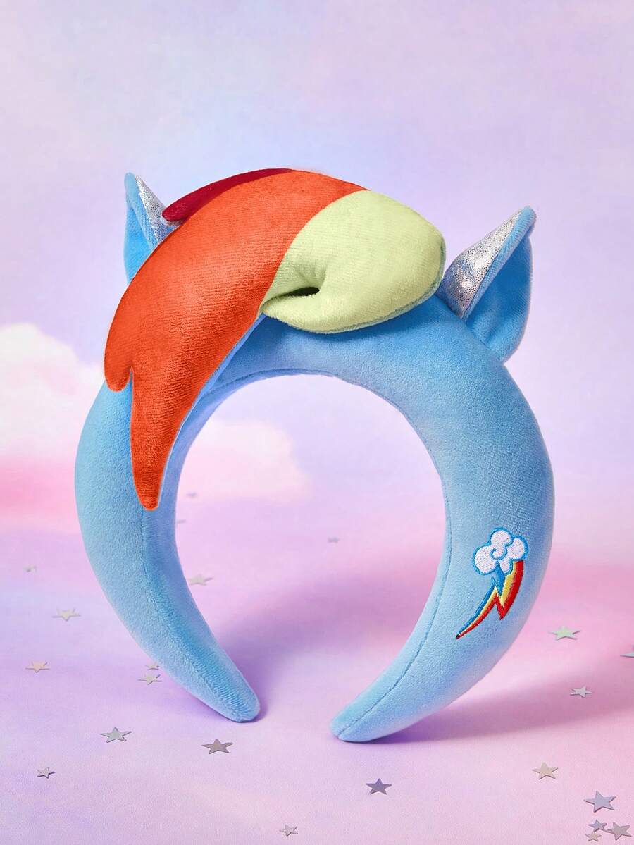 My Little Pony X SHEIN 1个可爱的小马头箍，设计可爱，立体造型，适合12岁以上佩戴，粉色。 - 藍色 - 查看 1