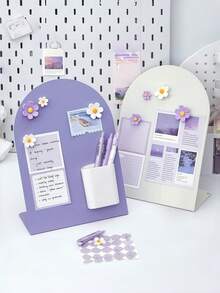 Joivida 1Pc INS Style Message Board With Storage Rack, Desktop Decor Fridge Magnet Memo Reminder Note Board - 1PC - View 9