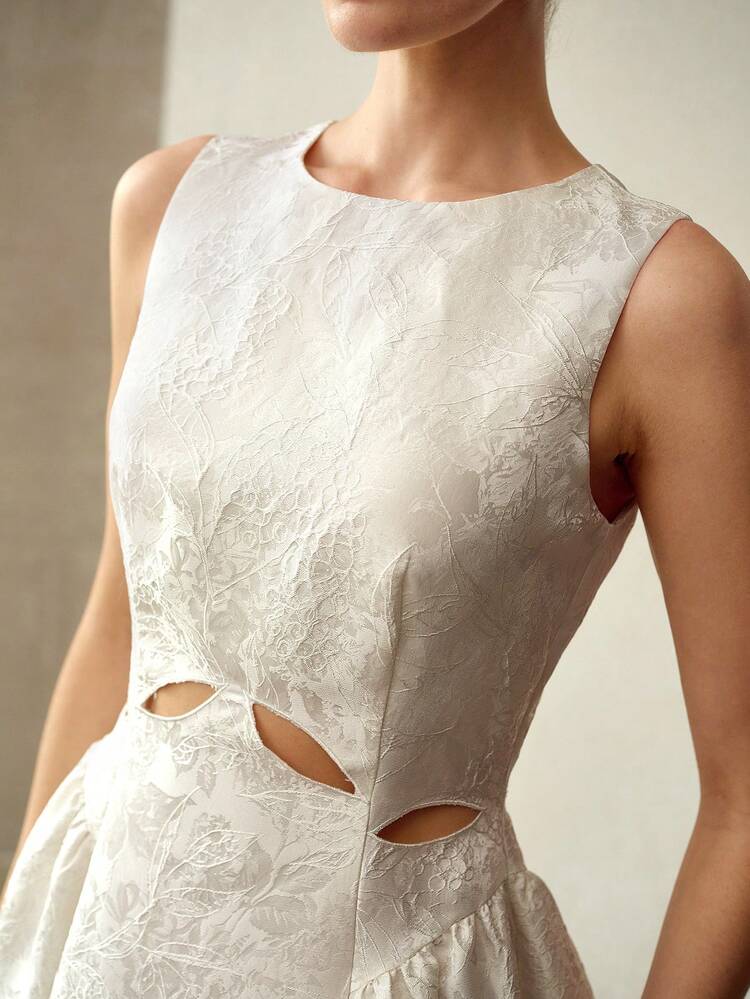 FASHIONABLE HOLLOW-OUT MID-LENGTH DRESS FOR WOMEN