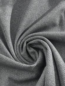 GlowEve CURVE Camiseta de manga larga con hombros descubiertos, con bordados de cuentas y strass, talla grande - Gris - Ver 3