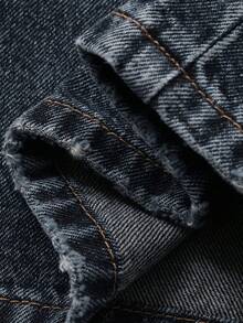 DAZY Women's Regular Mid-Waist 3/4 Rhinestone Embellished Casual Jeans - Medium Wash - View 8