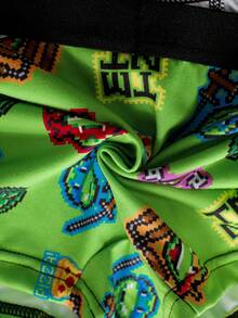 TEENAGE MUTANT NINJA TURTLES | SHEIN 男童卡通印花平角内裤 - 黑色 - 查看 3