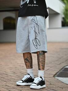 Devon Thys Men's 2-In-1 Waistband Patchwork Embroidered Casual Basketball Shorts, Summer, Men Graphic Shorts - Multicolor - View 5
