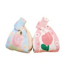 Joivida 1-Piece Set, Cute Knitted Bag, Tulip Bag, Fashionable New Style,  Multifunctional Handbag, Suitable For Valentine's Day And Birthday Gifts - Multicolor - View 9