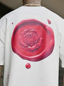 Devon Thys Áo thun nam cổ điển dáng hộp cắt cúp màu trắng cỡ chuẩn, mùa hè - trắng - Xem 2