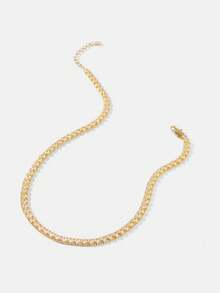 MOTF PREMIUM 镀金微镶精致锁骨链 - 金色 - 查看 8