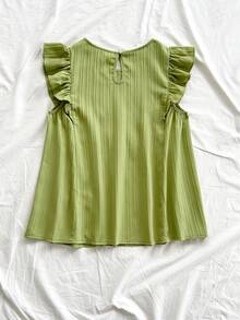 Soleia Áo kiểu nữ dáng chữ A tay ngắn mới, thích hợp cho lễ hội âm nhạc, phong cách bohemian, kỳ nghỉ, hẹn hò, trà chiều. - màu xanh lá - Xem 2