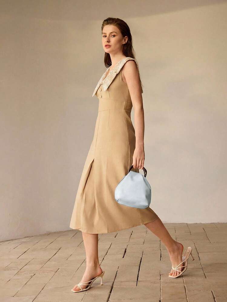 WOMEN'S SOLID COLOR PLEATED HANDBAG, EXQUISITE AND SIMPLE, DAILY WEAR FOR WORK AND COMMUTING