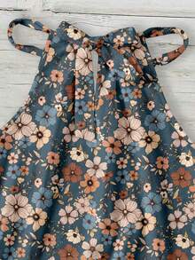 Rusticease Women's Casual Vacation Halter Neck Tank Top, Ditsy Floral, Suitable For Spring & Summer,Summer Top - Multicolor - View 6