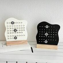 Joivida 1Pc/2Pcs Ring Calendar Perpetual Calendar, DIY Handmade Ring Desk Calendar, Creative Personalized Office Desktop Decoration - Single Piece - View 2