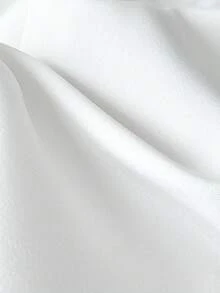 Blusa de hombro oblicuo versátil y de moda para uso casual y de oficina, con textura de tweed gruesa, cinta de onda y contraste de color, nueva llegada de otoño 2025 para mujer - Blanco - Ver 4