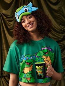 TEENAGE MUTANT NINJA TURTLES | SHEIN 卡通刺繡絨面眼罩 - 彩色 - 查看 2