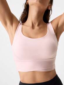 Loungeista Yoga Tanktop atmungsaktiver Sport-BH mit stoßdämpfender und raffender Funktion für eine schöne Rückenform, Workout Tank Gym Oberteil - Babypink - Übersicht 9