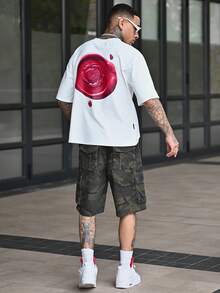 Devon Thys Áo thun nam cổ điển dáng hộp cắt cúp màu trắng cỡ chuẩn, mùa hè - trắng - Xem 6