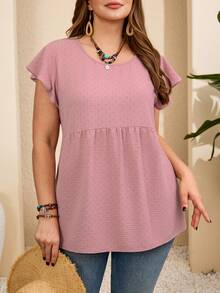 EMERY ROSE Áo sơ mi tay ngắn in họa tiết chắp vá dáng rộng, thích hợp cho kỳ nghỉ hè, trang phục mùa hè cho nữ, áo mùa hè, quần áo mùa hè, váy mùa xuân, trang phục mùa xuân cho nữ, quần áo mùa xuân, trang phục đi biển cho nữ, váy đi nghỉ mát, trang phục lễ hội phong cách Bohemian cho nữ, trang phục đi biển cho nữ, áo hồng, áo nữ mùa hè, áo và áo kiểu nữ, áo mùa hè. - Bụi hồng - Xem 5