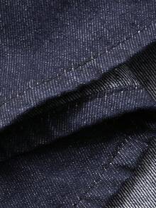 FRIFUL 女士休闲系带无袖牛仔连衣裙长裙 - 藍色 - 查看 8