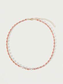 Glisma Dây chuyền mạ vàng 18K kiểu dáng Châu Âu và Mỹ, đính đá pha lê hình vuông màu sắc sang trọng, cao cấp, thời trang Dopamine, đơn giản và đa năng dành cho phụ nữ, phong cách cổ điển, trang phục thanh lịch, chất liệu kim loại/có họa tiết, cổ điển, sang trọng, dành cho mẹ/phụ nữ/cô gái/người mẹ, đá quý, hình trái tim, ngày lễ tình nhân. - Nhiều màu - Xem 4