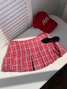 Comfortcana Women's Plaid Pleated Versatile Date Night & Casual Wear Mini Skirt - Multicolor - View 2