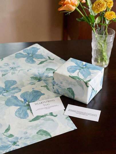 Cirelle Multicolor Floral Gift Wrapping Paper – 10 Sheets Patterned Gift Packing Paper For Anniversary Party & Graduation, Elegant Craft Supply For Gift Bags & DIY Decor