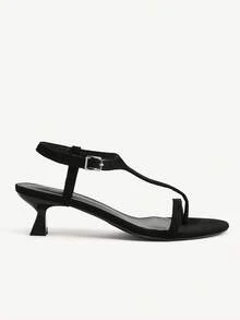 CUCCOO CHICEST Women Heeled Sandals Spring Shoes Wedding Shoes Bride Shoes - Black - View 4