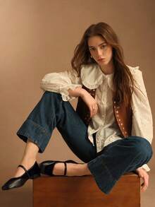 Rosivie Women's Buckle Design Casual Fashion Shoes - Black - View 2