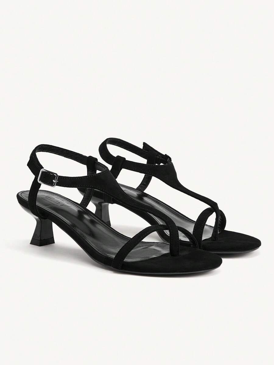 CUCCOO CHICEST Women Heeled Sandals Spring Shoes Wedding Shoes Bride Shoes - Black - View 1