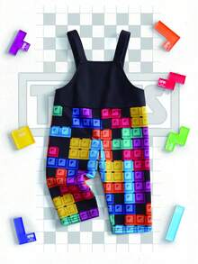 Tetris™ X SHEIN 1pc Baby Boys' Casual Colorful Geometric Print Romper - Multicolor - View 2