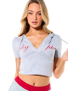 BABYPHAT SDBP492 - 短袖连帽运动衫 - 灰色 - 查看 4